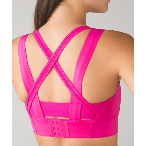 LULULEMON Oxygen Bra Jewelled Magenta Pink Size 6 - Picture 4 of 12